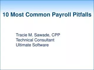 10 Most Common Payroll Pitfalls