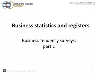 Business tendency surveys, part 1