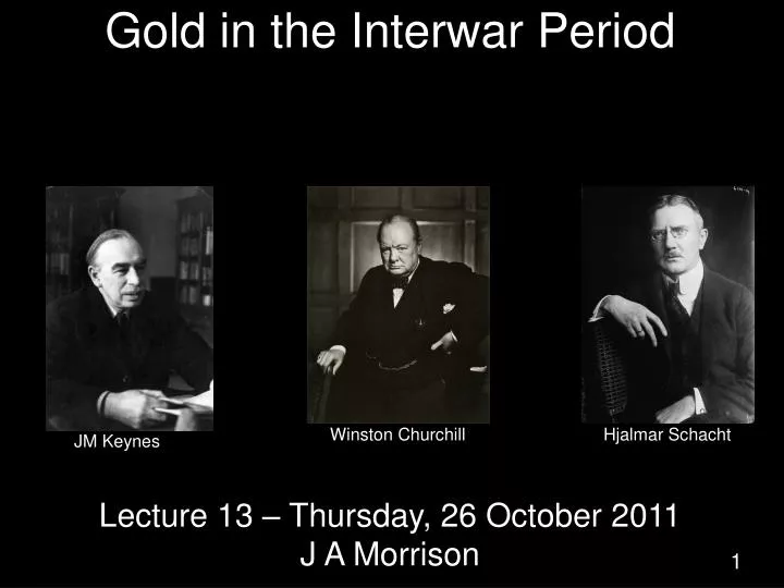 gold in the interwar period