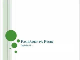 fagr det p fysik