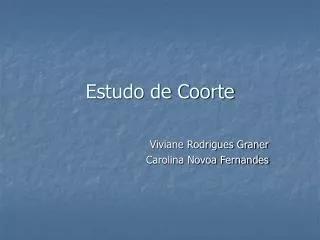 estudo de coorte