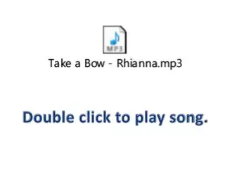 Double click to play song.