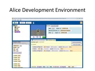 Alice Development Environment