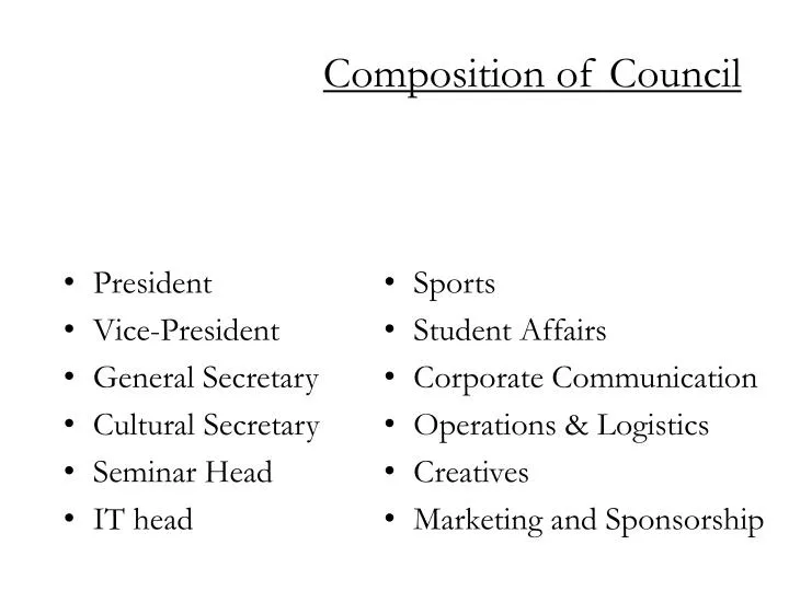 composition of council