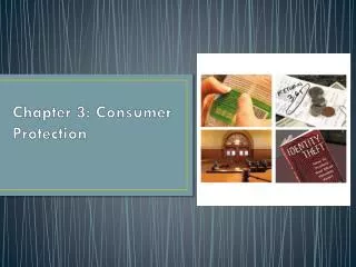 Chapter 3: Consumer Protection
