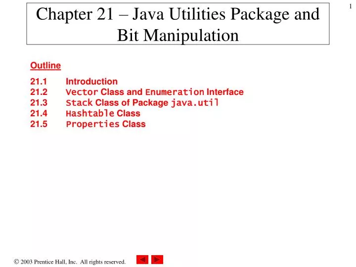 chapter 21 java utilities package and bit manipulation