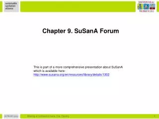 Chapter 9. SuSanA Forum