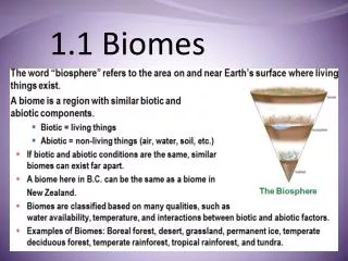 1.1 Biomes