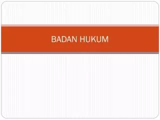 badan hukum