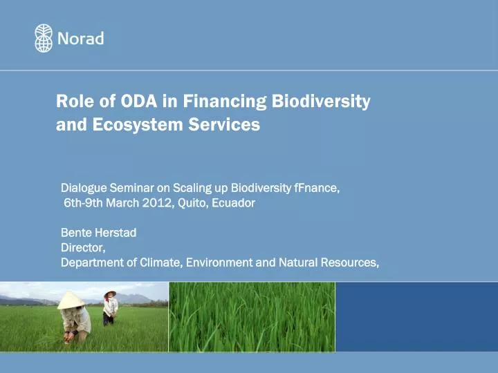 role of oda in financing biodiversity and ecosystem services