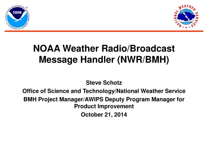 noaa weather radio broadcast message handler nwr bmh