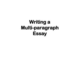 Writing a Multi-paragraph Essay