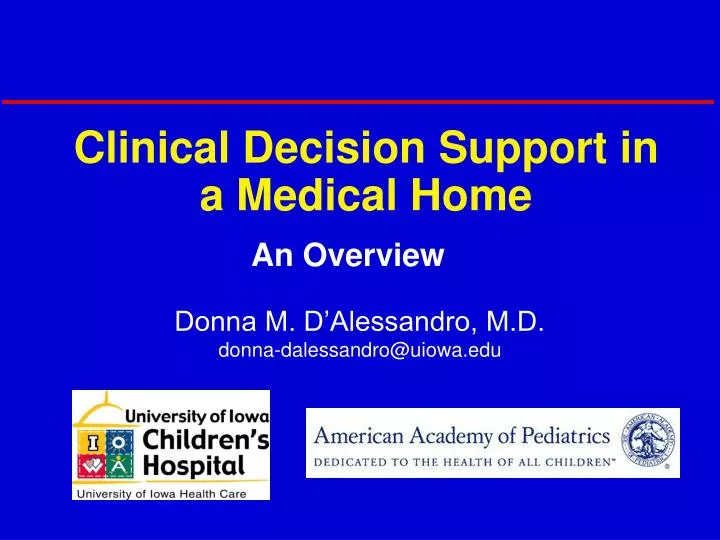 clinical decision support in a medical home