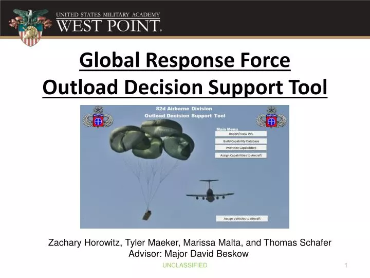 global response force outload decision support tool