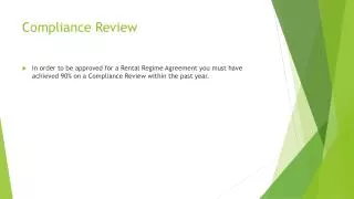 Compliance Review