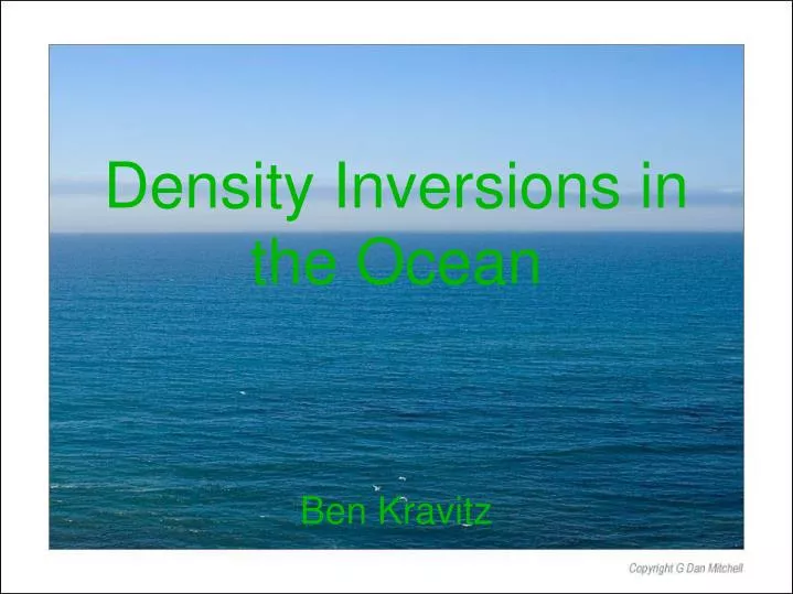 density inversions in the ocean