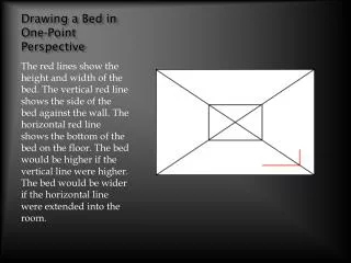Drawing a Bed in One-Point Perspective
