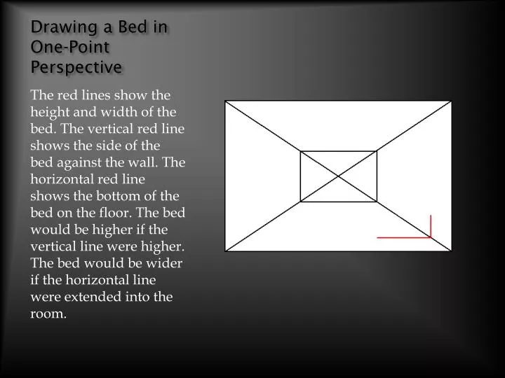 drawing a bed in one point perspective