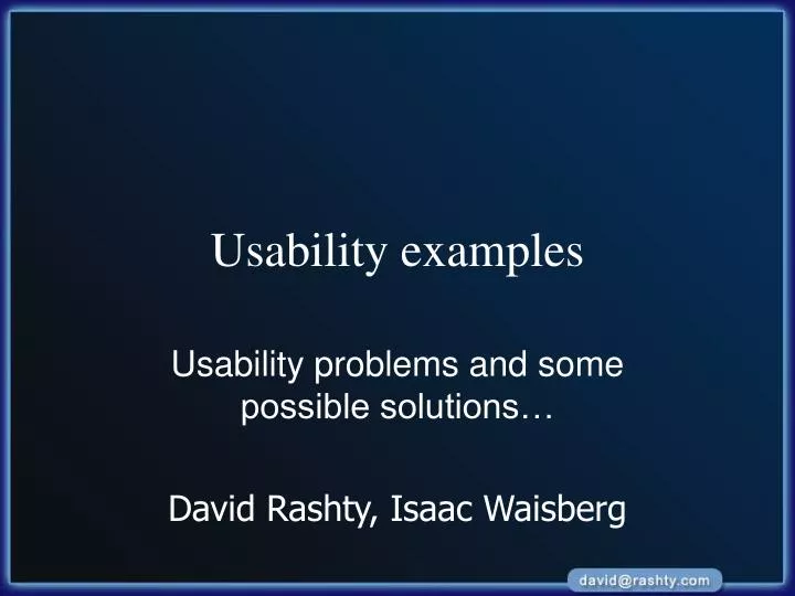 usability examples