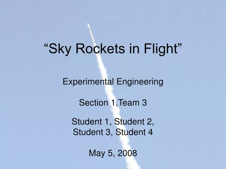 sky rockets in flight