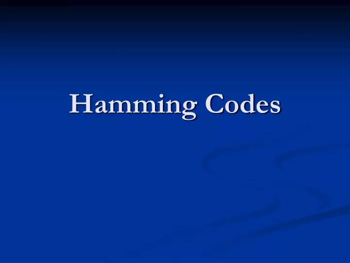 hamming codes