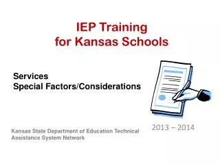 IEP Training for Kansas Schools