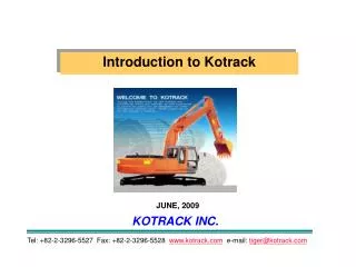 Introduction to Kotrack