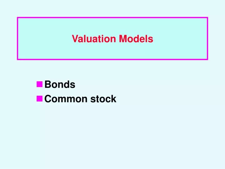 valuation models