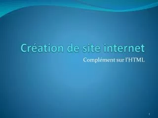 cr ation de site internet