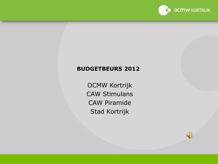 budgetbeurs 2012