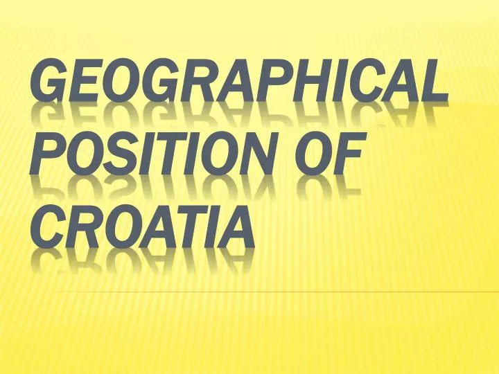 geographical position of croatia