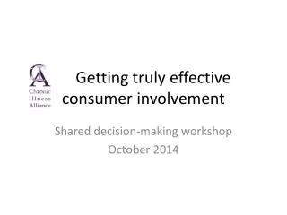 Getting truly effective consumer involvement