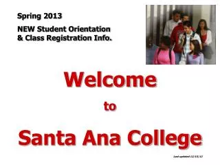 Welcome to Santa Ana College
