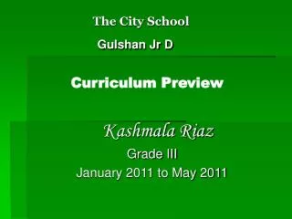 The City School Gulshan Jr D