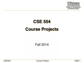 CSE 554 Course Projects