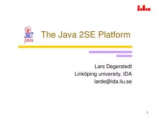 The Java 2SE Platform