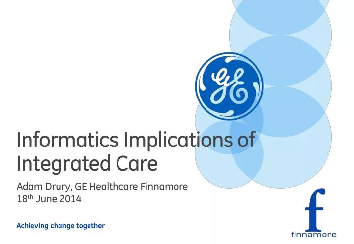 informatics implications of integrated care