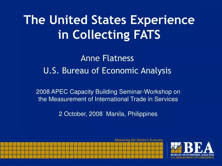 the united states experience in collecting fats