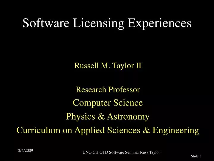software licensing experiences
