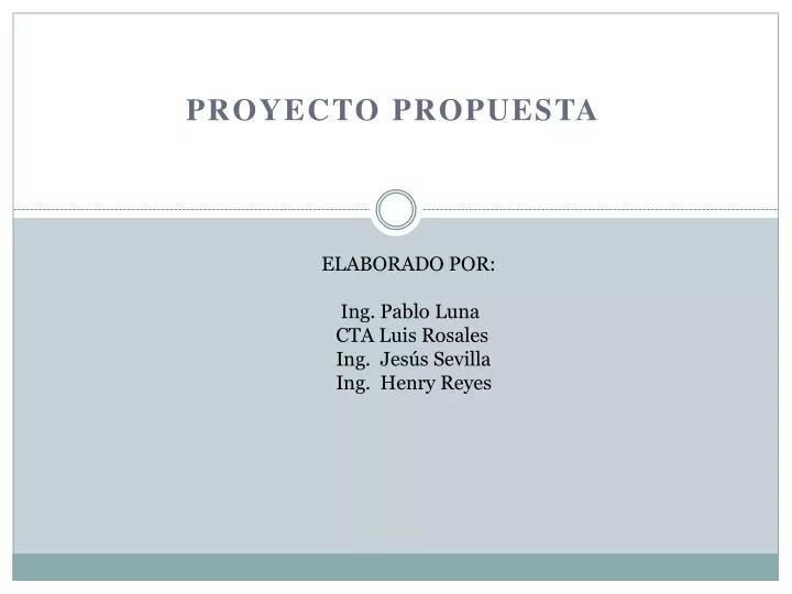 proyecto propuesta