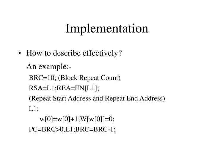 implementation