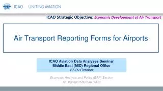 Air Transport Reporting Forms for Airports