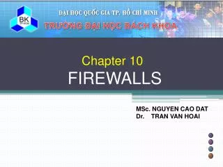 Chapter 10 FIREWALLS