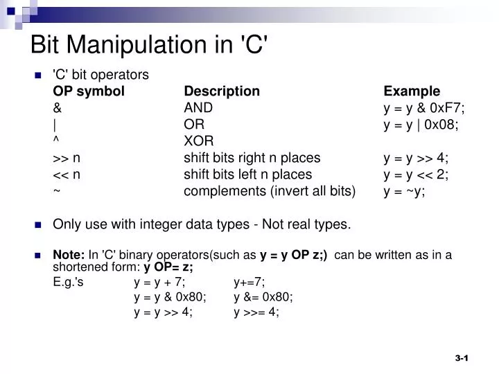 bit manipulation in c