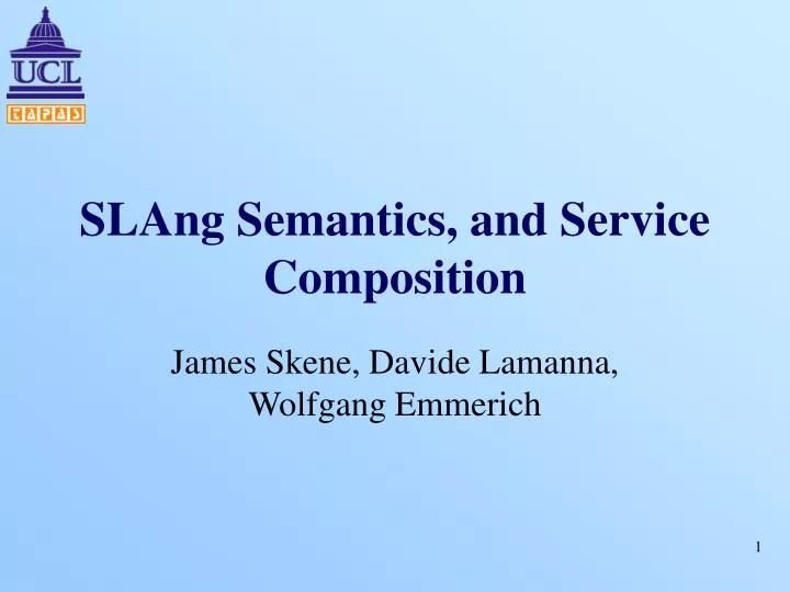 slang semantics and service composition