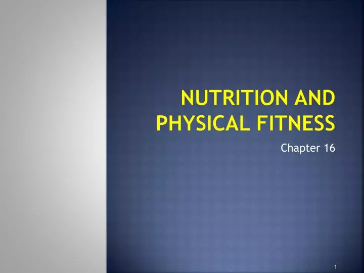 nutrition and physical fitness