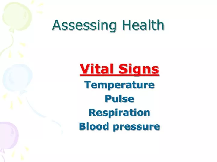 vital signs temperature pulse respiration blood pressure