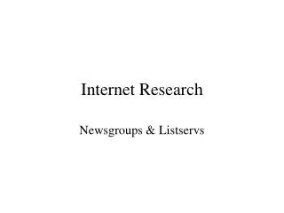 Internet Research