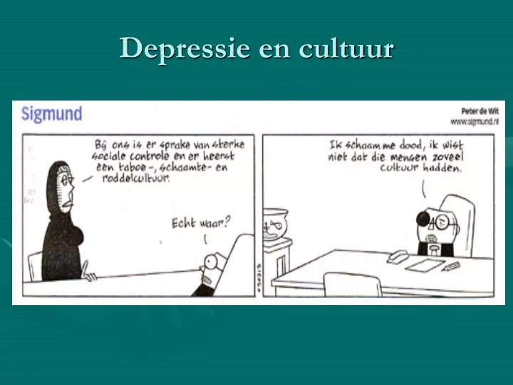 depressie en cultuur