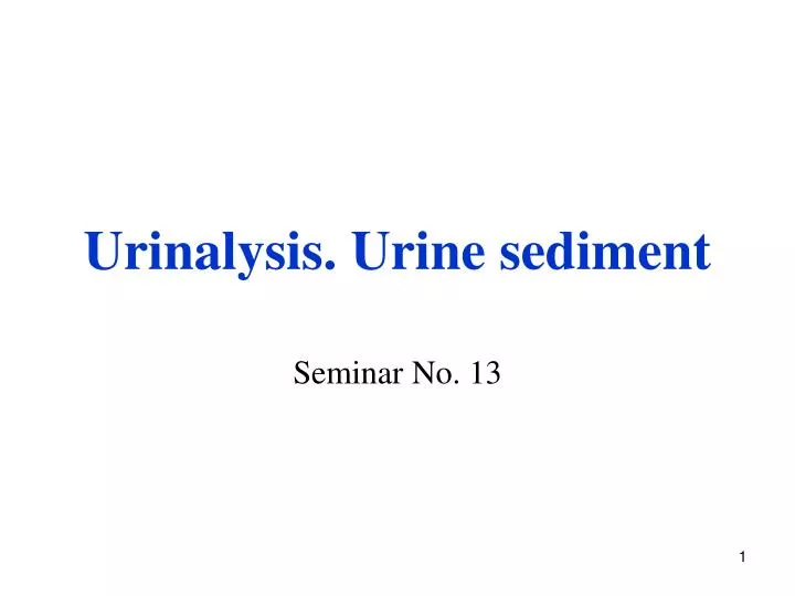 urinalysis urine sediment